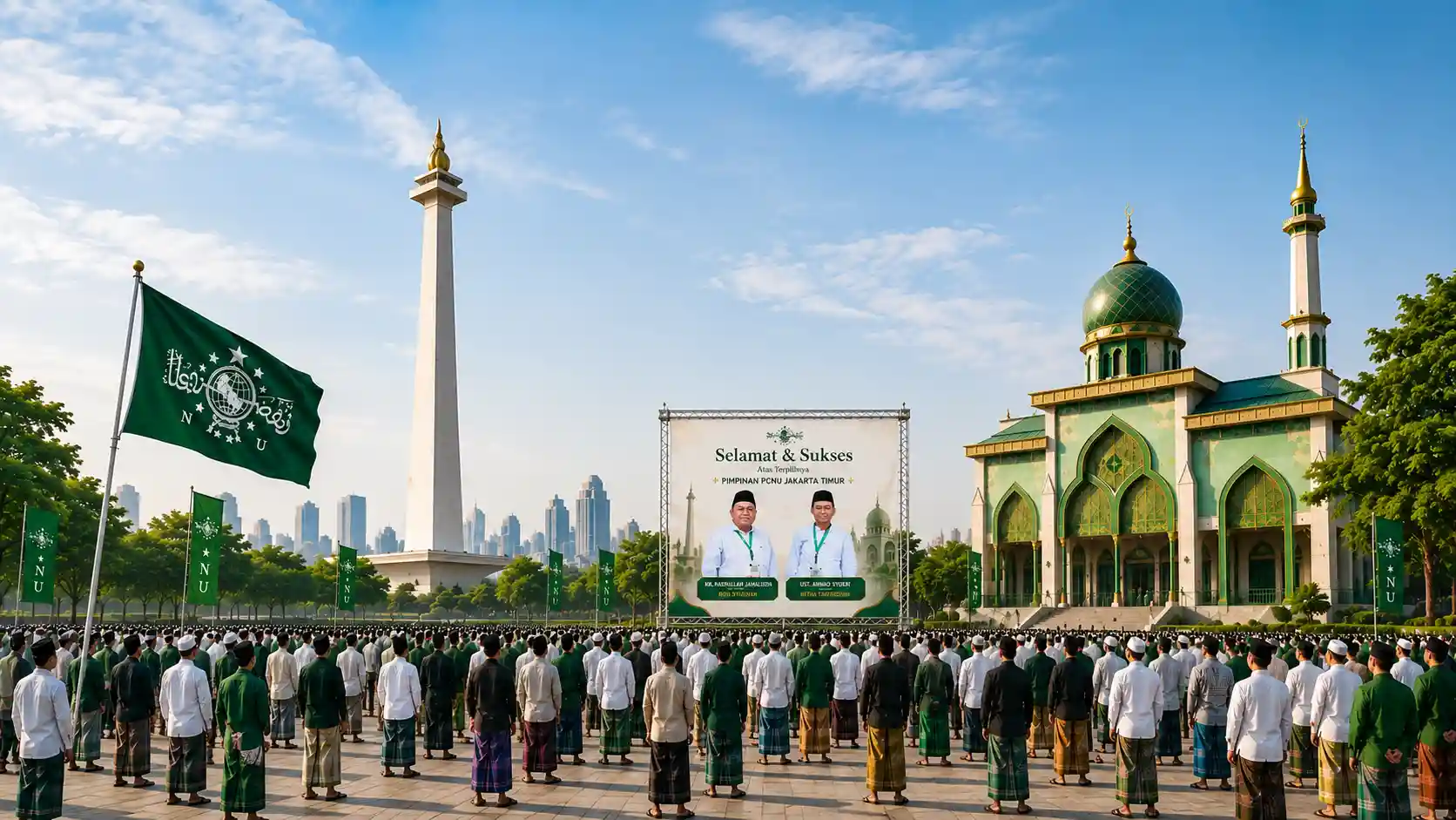 Kebersamaan pengurus dan warga PCNU Pengurus Cabang Kabupaten Jember